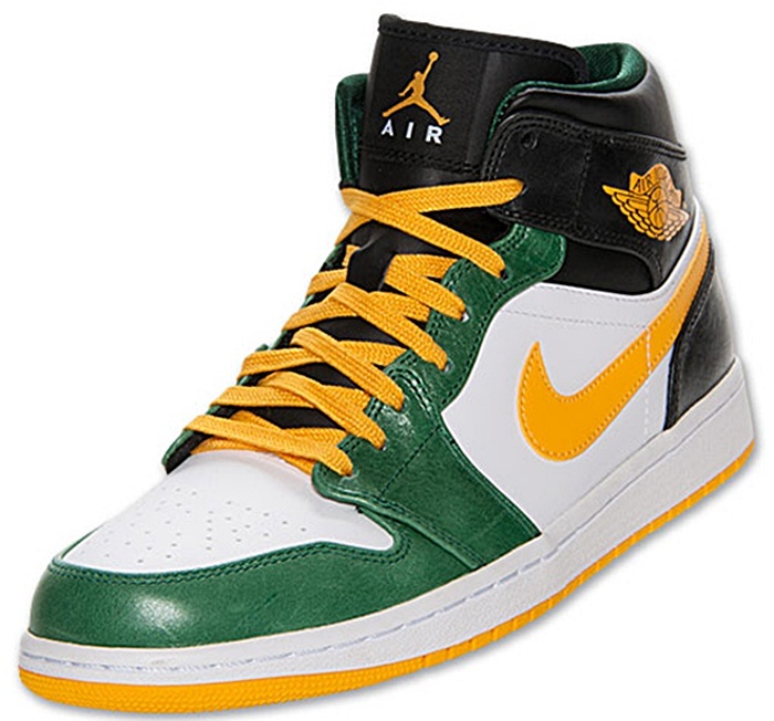 Tenis Jordan 1 Mid University Gold Black GS | niños | Innvictus