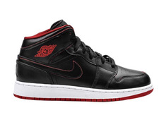 Air Jordan 1 Mid Bg Niño "Night" (028/negro/rojo/blanco)