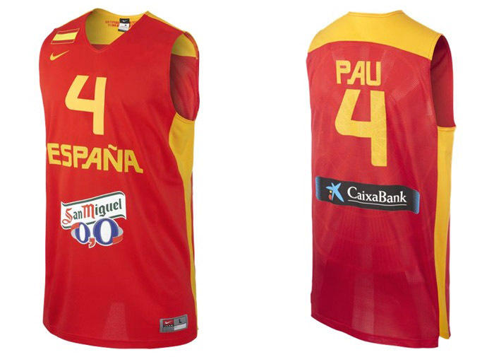 amistad Expresión pegar Camiseta Selección España Pau Gasol (600/rojo/amarillo)