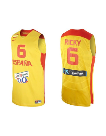 Camiseta Selección España Ricky Rubio (740/amarillo/rojo)