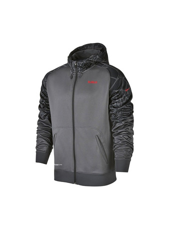 Sudadera Capucha Lebron Hero Premium Full-Zip (060/Antracita/Negro/Rojo)