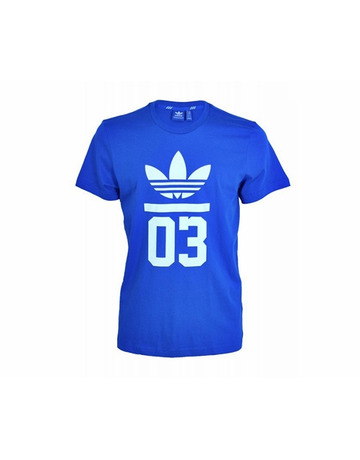 Adidas Originals Camiseta 3-Stripes Trefoil (azul/blanco)