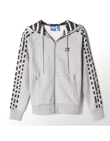 Adidas Original Sudadera Girlie Zebra H Flock (gris)