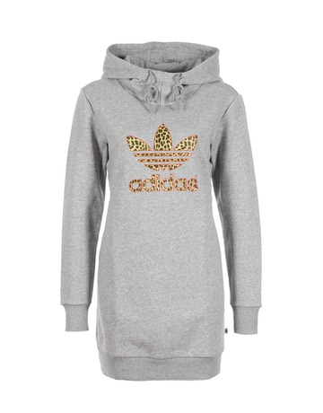 Adidas Original Hoodie Dress Logo Leopard (gris)