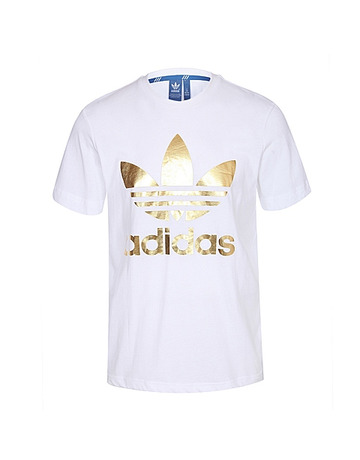 Adidas Original Camiseta Trefoil (blanco/oro)