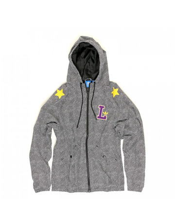 Adidas Original NBA Chaqueta Mujer Laker Winbreaker AOP (gris)