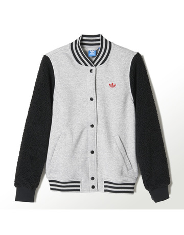 Adidas Original NBA Chaqueta Varsity Bulls (gris/negro/rojo)