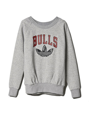 Adidas Original NBA Mujer Swater Bulls (greis)/rojo/negro)