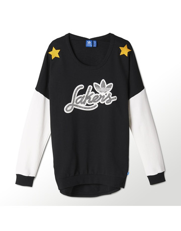 Adidas Original Lakers Long Sweatshirt (negro/blanco)