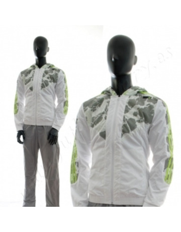 Adidas Chándal TS Print New (blanco/gris/lima)