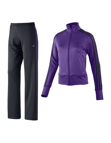 Adidas Chándal Essentials 3 Stripes Suit (purpura/gris)