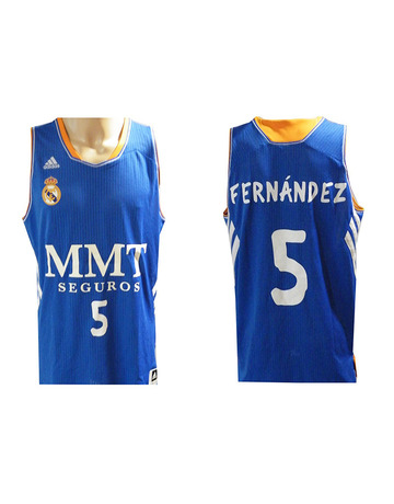 Camiseta Rudy Fernández Real Madrid Basket 13/14 (azul/blanco)
