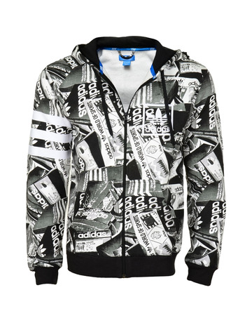 Adidas Original Sudadera 3 Foil Street FZ (blanco/negro)