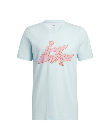 Adidas Basketaball Hoop Born Different Graphic Tee "Halo Mint"