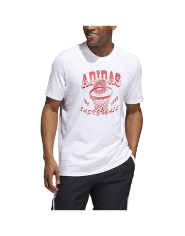 Adidas Basketball Aworld Hoops Graphic Tee "White"