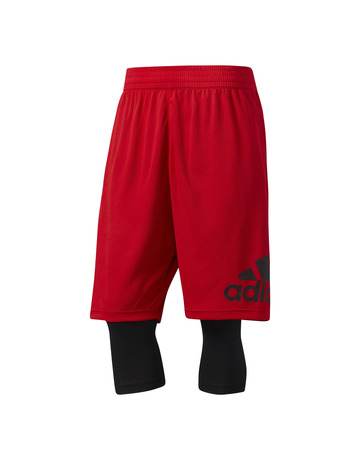 Adidas Dame Foundation Two-in-One Shorts Scarlet