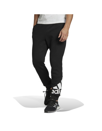 Adidas Essentials Fleece Tapered Cuff Pant Logo "Black"