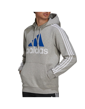 Adidas Essentials Hoodie Fleece Logo 3 strips (grey)