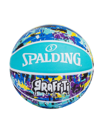 Balón Basket Spalding Blue Graffiti Rubber (Sz7)