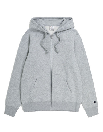 Champion Rochester Full-Zip C Logo Fleece Hoodie "Light Grey"