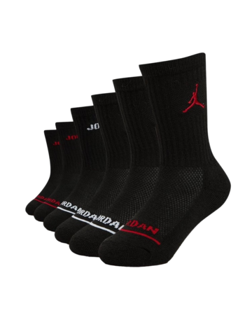 Jordan Kids JHB Legend Crew 6 PPack Socks "Black"