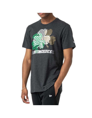 Boston Celtics NBA Lifestyle Black Oversized Mesh T-Shirt