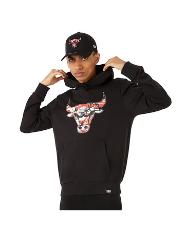 New Era NBA Chicago Bulls Logo Camo Hoodie "Black"