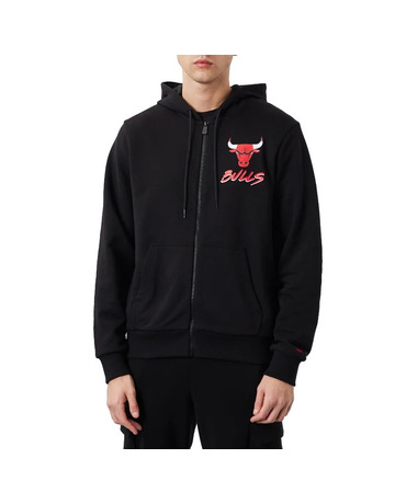 New Era NBA Chicago Bulls Script Logo FZ Hoodie "Black"