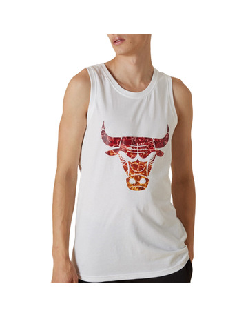 New Era NBA Chicago Bulls Team Water Print Logo Tank Top