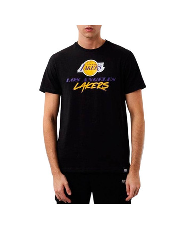 New Era NBA L.A Lakers Script Logo Tee "Black"