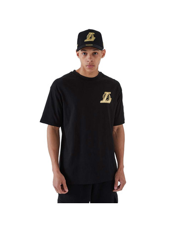 New Era NBA Los Angeles Lakers Metallic Tee "Black-Gold"