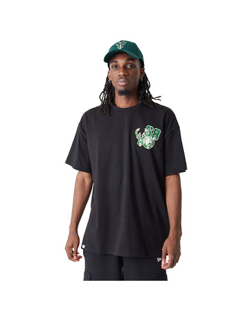 New Era NBA Milwaukee Bucks Arch Wordmark Oversized T-Shirt