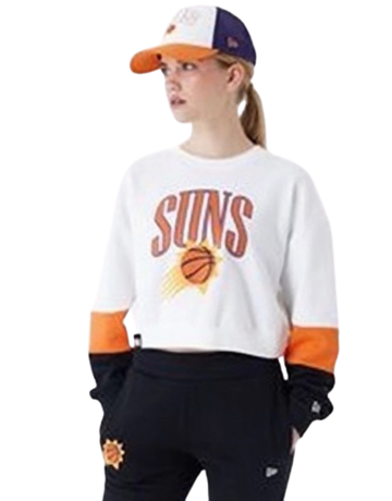 New Era NBA Phoenix Suns Womens Colour Block Crop Crew Neck Sweatshirt