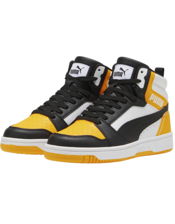Puma Rebound V6 Mid Jr "White-Racing Yellow"