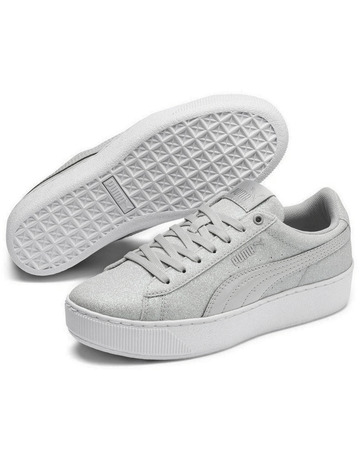 Puma Vikky Platform Glitz Jr "Silver"