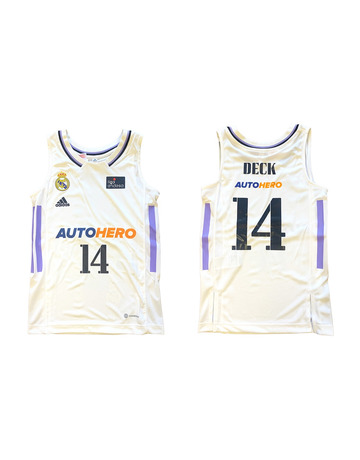 Real Madrid Camiseta Basket Niñ@ 1ª Equipación # 14 DECK #