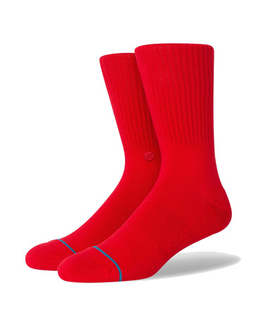 Stance Casual Icon Classic Crew Socks "Red"