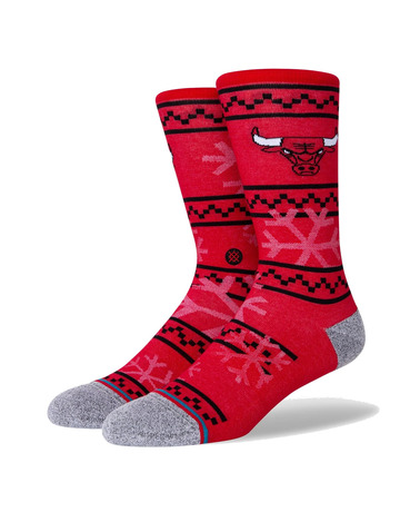 Stance NBA Chicago Bulls Frosted 2 Crew Socks "Red"