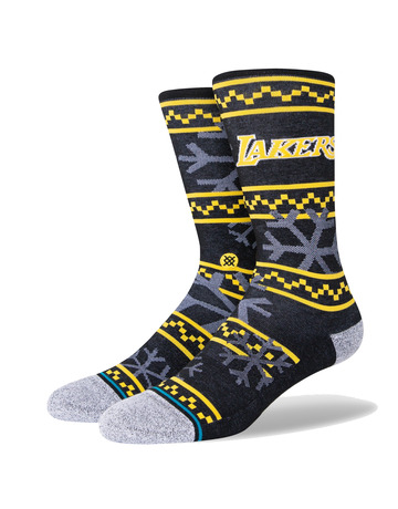 Stance NBA L.A Lakers Frosted 2 Crew Socks "Black"