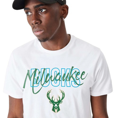 New Era NBA Milwaukee Bucks NBA Script Tee