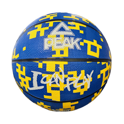 Peak Basketaball Ball "I Cam Play Blue-Yellow" (Size 5)