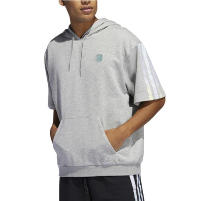 Adidas Donovan Mitchell SS Hoodie "Grey"