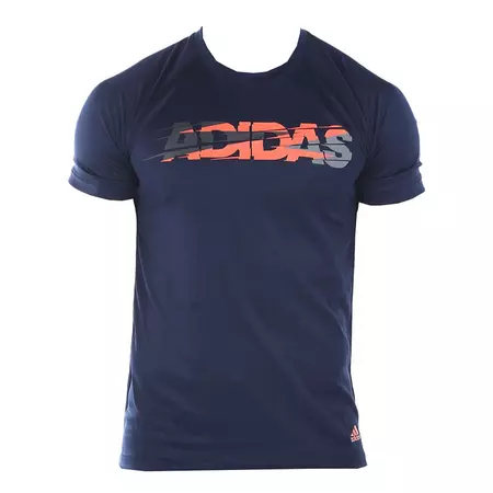 Adidas Camiseta Climalite Base Logo (marino/naranja flour)