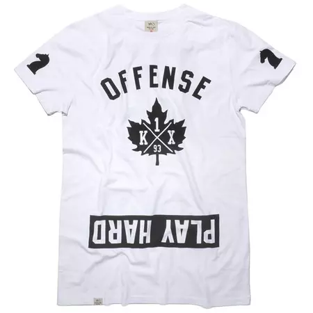 K1X Camiseta Offense Long (blanco/negro)