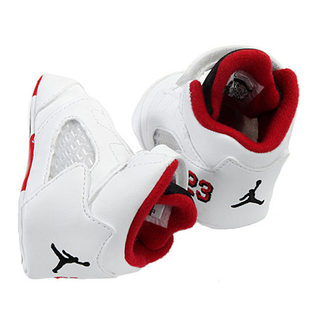Jordan 5 Retro (GP) Bebé (120/blanco/rojo)