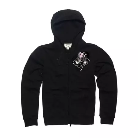 Converse Sudadera Mujer Full Zip W-Common (negro)