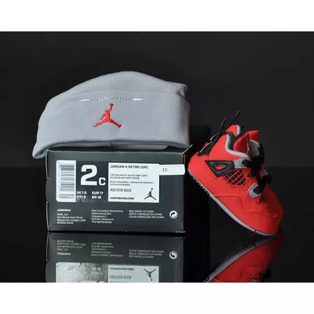 Air Jordan 4 Retro Bebé "Infant Crib" (603/rojo/blanco)