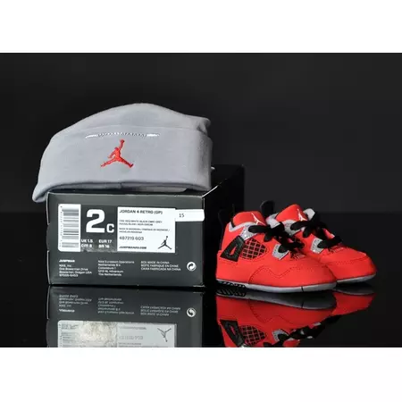 Air Jordan 4 Retro Bebé "Infant Crib" (603/rojo/blanco)