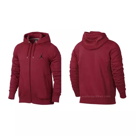 Jordan Sudadera Capucha 23/7 Full Zip Hoody (695/rojo/negro)