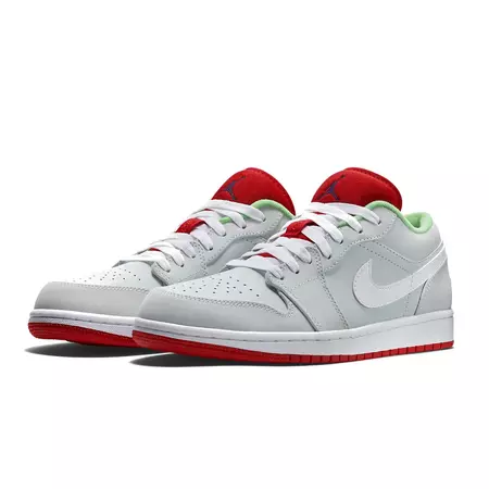 Air Jordan 1 Low "Wolf Grey" (021/gris/rojo/turquesa/blanco)